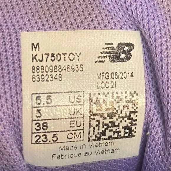 New Balance 750v3 Running Shoes - Size 5.5 - Picture 8 of 8